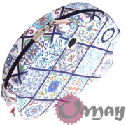 Biały organizer do Obag MOON LIGHT Niebieski Kafelki granat wkład OMAY