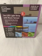 Taśma LED Z Czujnikiem Audio Pilot 3m Zmiana Barw 