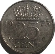Holandia 25 cent z 1973 roku - OBEJRZYJ MOJĄ OFERTĘ