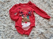 Świąteczne body 86 pepco czerwone renifer