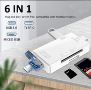 Wielofunkcyjny czytnik kart kolor bialy