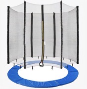Osłona krawędzi trampoliny 244 cm + siatka 6 słupków Arebos