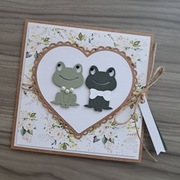 Personalizowana kartka ślubna z żabami, z przymrużeniem oka