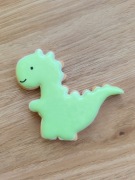 Ciastko lukrowane dinozaur na urodziny, podziękowanie 