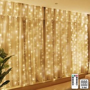6x3m Kurtyna świetlna na baterie dekoracja choinkowa girlanda lampki