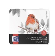 Kredki ołówkowe Oxford Metal Box 24 kolory