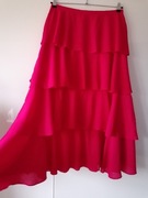 CLUB MONACO DŁUGA ROZKLOSZOWANA SPÓDNICA BOHO FALBANY MMAXI