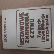 Andrejew Ustawowe znamiona czynu  1978