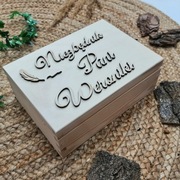 Drewniana skrzynka , prezent , upominek 