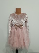 Piękna Nowa sukienka kokardka 116/122