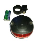 Tylna lampa rowerowa na baterie z funkcją lasera