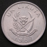 Kongo 1 likuta 1967 - stan 1/2