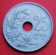 25  Centimes 1922  r -    Belgia   Belgie  stan !!