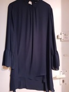 Moda BU. Sukienka granatowa asymetryczna, oversize