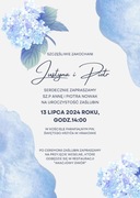 Projekt ślubny - zaproszenie, menu, zawieszki 