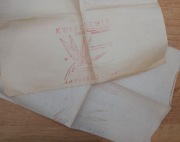 Bibuła do zawijania kwiatów PRL, nadruk kwiaciarni