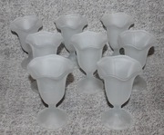 Szklane pucharki do lodów 8 sztuk mleczne szkło