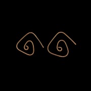 Kolczyki handmade z miedzi – spirale i symbole (4 modele do wyboru)