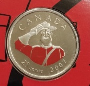 Kolekcjonerska moneta 25 centów Kanada MacLean Policja Konna kreskówka 