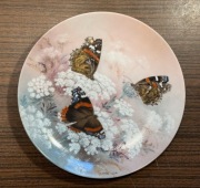 UNIKAT LENA LIU Śliczny talerz ozdobny porcelanowy MOTYLE #7