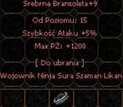 EQ Polska Metin2 Srebrna Bransoleta +9 GG:68705849