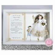 Ramka – podziękowanie dla Chrzestnych lub Dziadków | gablota z szybą