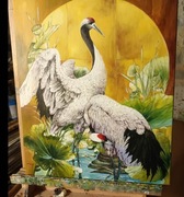 Obraz "Żurawie" - Olej na płótnie 50x60 cm  