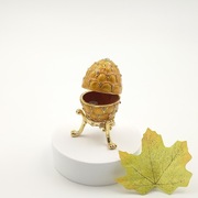 Jajko jajo faberge pojemniki szkatułka pomarańczowe łuski