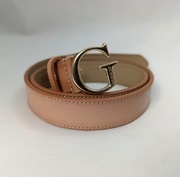 guess pasek damski jasny brąz 110 cm nowy premium lux chic camel złoty