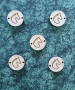 charms23 zawieszka drewno koraliki grawer 1,5 cm hand made