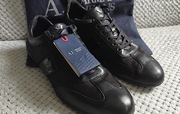 Oryginalne Eleganckie Buty Armani Jeans - Nero -Black