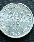 Moneta 1gr z 1949r