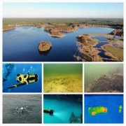 Dron Podwodny ROV z łapą -zanurzenie100m Dron loty w deszczu nad wodą