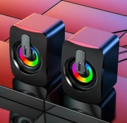 Głośniki PC Sound Box HIFI Stereo USB podświetlenie LED
