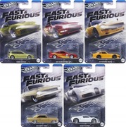 HOT WHEELS SILVER SERIES Fast & Furious Racing Course Zestaw 5 aut