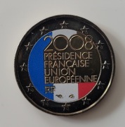 2 euro Francja 2008 Prezydentura - 2 EURO KOLOR