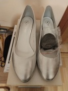 Pułbuty neścior 41 nowe srebrne przecierane 