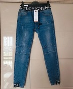 jeansy m.sara slim męskie niebieskie w30 l29 nowe z metką