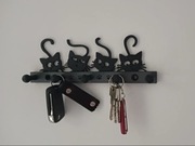 WIESZAK 5x NA KLUCZE CZARNE KOTY