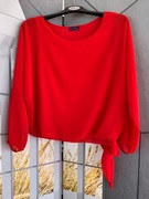 Seksowna czerwień Luźna bluzka r.36
