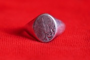 Stary srebrny 925 sygnet pierścionek sygnowany_ Birmingham England