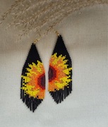 Kolczyki z japońskich koralików.