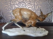 Rosenthal figurka z porcelany sarna z koźlęciem 