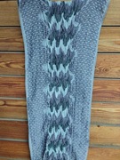 Nowy długi i ciepły szal akrylowo - wiskozowy fioletowy 