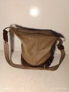 Torebka skórzana z funkcją plecaka, GENUINE LEATHER, MADE IN ITALY