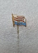 Odznaka KS Cracovia flaga z 1991 r. Złota przypinka wpinka