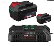 Podwójna ładowarka akumulatorów PARKSIDE PDSLG 20 B12x4,5A + aku A1 2x4Ah