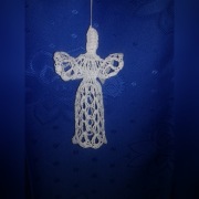 Aniołek szydełkowy ozdoby choinkowe rękodzieło