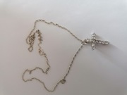 Naszyjnik z krzyżykiem srebro rodowane próba 925. 