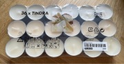 Ikea TINDRA świeczki tealight 36szt WANILIA